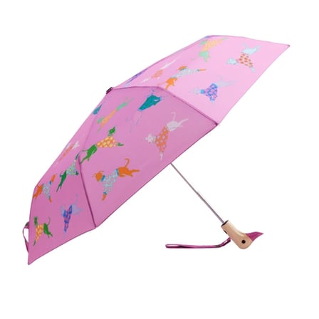 Original Duckhead Duck Kompakt Şemsiye Dogs İn Pink Cp111