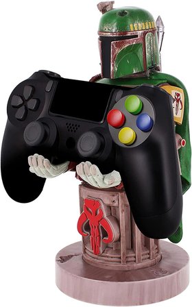 Star Wars Boba Fett Dualsense Dualshock Oyun Kolu Kablo Tutucu Telefon Uyumlu Cable Guys Lisanslı Orijinal
