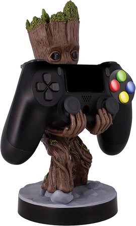 Baby Groot Dualsense Dualshock Oyun Kolu Kablo Tutucu Telefon Uyumlu Cable Guys Lisanslı Orijinal