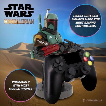 Star Wars Boba Fett The Mandalorian Dualsense Dualshock Pro Controller Oyun Kolu Tutucu Telefon Uyumlu Lisanslı Cable Guys