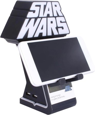 Star Wars Işıklı Stand Dualsense Dualshock Oyun Kolu Tutucu Telefon Uyumlu Cable Guys Lisanslı Orijinal