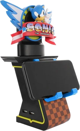 Sonic the Hedgehog Işıklı Stand Dualsense Dualshock Oyun Kolu Tutucu Telefon Uyumlu Cable Guys Lisanslı Orijinal