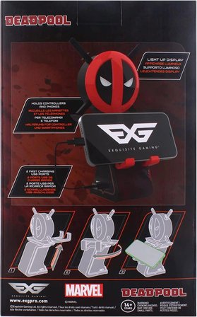 Marvel Deadpool Dualsense Dualshock Oyun Kolu Kablo Tutucu Telefon Uyumlu Cable Guys Lisanslı Orijinal