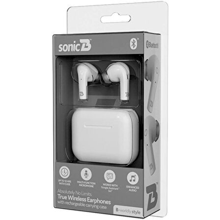 SonicB Worldly True Wireless Kablosuz Kulak İçi Kulaklık - Beyaz