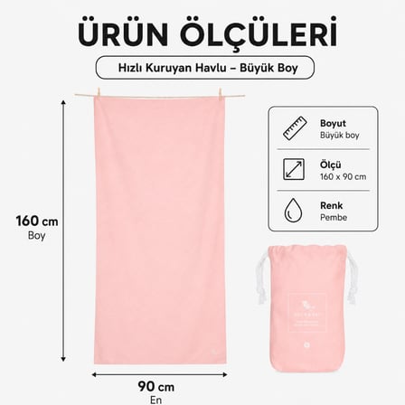 Dock And Bay Hızlı Kuruyan Havlu Essential L Island Pink