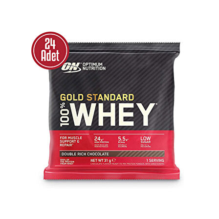 Optimum Gold Standard Whey 30.4 Gr Tek Kullanımlık 24 Adet - ÇİKOLATA