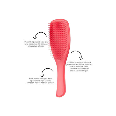 Tangle Teezer The Ultimate Wet Detangler Regular Pink Punch Saç Fırçası