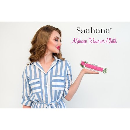 Saahana Tekrar Kullanilabilir Makyaj ve Yüz Temizleme Havlusu-Pembe