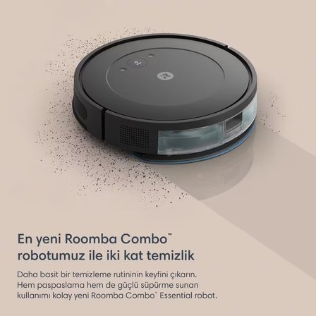 Robot Süpürge Ve Paspas (Siyah) iRobot Roomba Combo Essential 