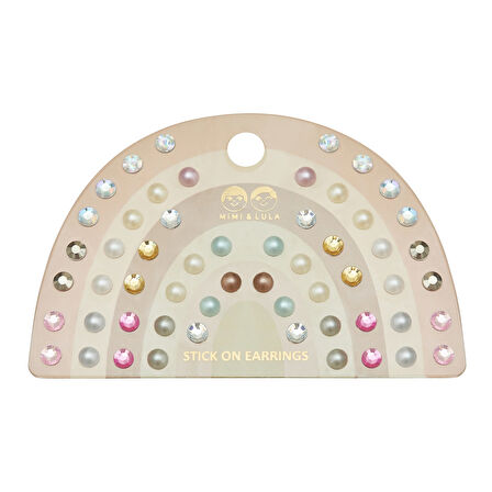 Mimi & Lula Pink Gem & Pearl Sticker Küpe