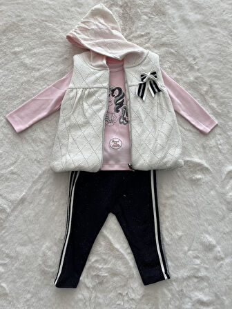 Triko Yelekli Üçlü Takım