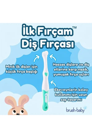 Silikon Diş Fırçası ve Diş Kaşıyıcı ( İlk Ağız Bakım Seti ) 0-18 Ay