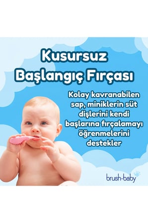 Bebek Diş İpi Etkili Yumuşak Diş Fırçası - Mavi ve Turkuaz - 0-3 Yaş - Çiftli Paket