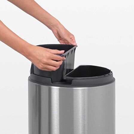 Brabantia Çöp Kutusu Touch Bin 2 x 20  40 lt Mat Çelik 401084