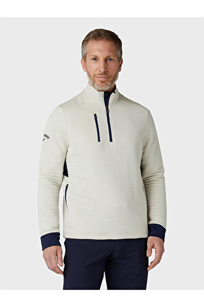 Callaway Midweight Textured 1/4 Zip Fleece Erkek Polar Kazak