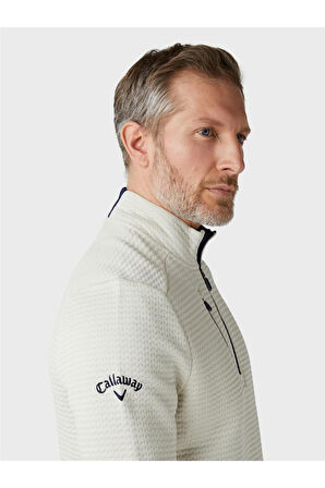 Callaway Midweight Textured 1/4 Zip Fleece Erkek Polar Kazak