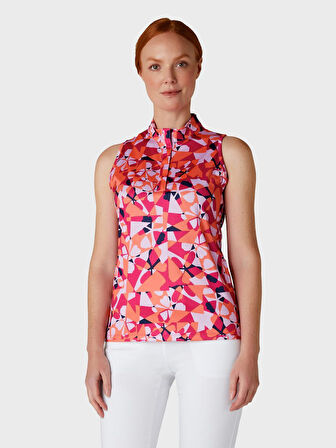 Callaway Geometric Floral SL With Kolsuz Kadın Tshirt 