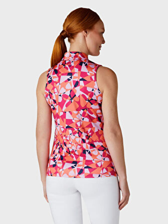 Callaway Geometric Floral SL With Kolsuz Kadın Tshirt 