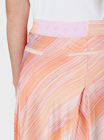 Callaway Striped Pleated Kadın Etek