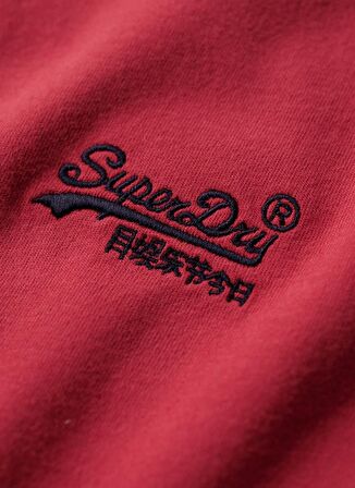 Superdry Bisiklet Yaka Düz Kırmızı Erkek T-Shirt M1011245A2DI_ESSENTIAL LOGO EMB TEE