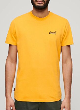 Superdry Bisiklet Yaka Düz Sarı Erkek T-Shirt M1011245ARUA_ESSENTIAL LOGO EMB TEE