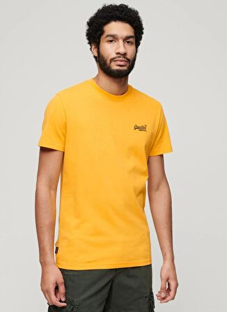 Superdry Bisiklet Yaka Düz Sarı Erkek T-Shirt M1011245ARUA_ESSENTIAL LOGO EMB TEE