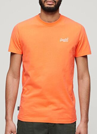 Superdry Bisiklet Yaka Düz Turuncu Erkek T-Shirt M1011245AYUG_ESSENTIAL LOGO EMB TEE