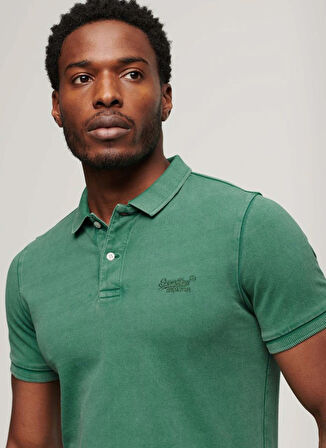 Superdry Düz Yeşil Erkek Polo T-Shirt M1110345A2LU_VINT DESTROY POLO