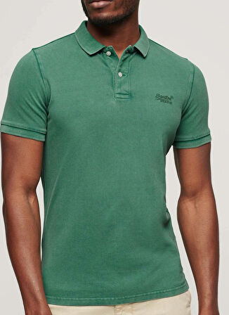 Superdry Düz Yeşil Erkek Polo T-Shirt M1110345A2LU_VINT DESTROY POLO