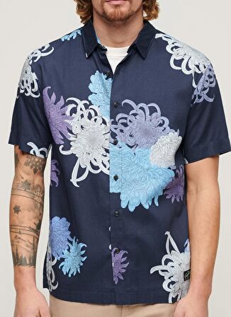 Superdry Normal Çok Renkli Desenli Erkek Gömlek M4010353A2DX_HAWAIIAN SHIRT