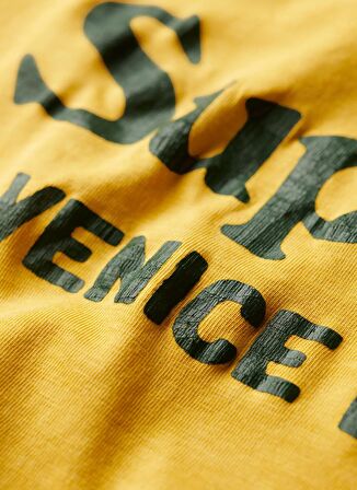 Superdry Bisiklet Yaka Baskılı Sarı Erkek T-Shirt M1011893A2AX_VENUE CLASSIC LOGO T S