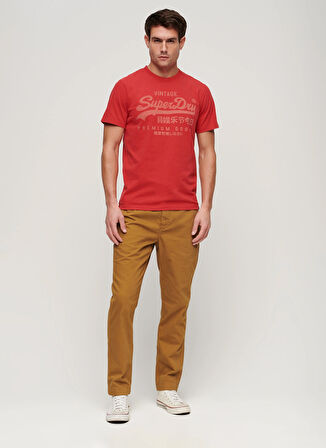 Superdry Bisiklet Yaka Baskılı Kırmızı Erkek T-Shirt M1011895A9QZ_CLASSIC VL HERITAGE T