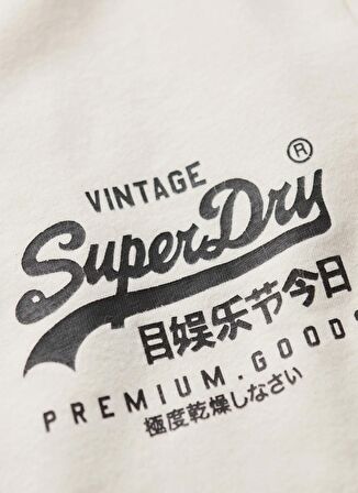 Superdry Bisiklet Yaka Baskılı Krem Erkek T-Shirt M1011897A22C_TOKYO VL GRAPHIC T SHI