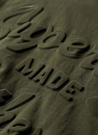 Superdry Bisiklet Yaka Düz Koyu Yeşil Erkek T-Shirt M1011915A1KM_EMBOSSED ARCHIVE GRAPH
