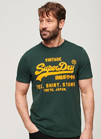 Superdry Bisiklet Yaka Baskılı Petrol Erkek T-Shirt M1011922A27E_NEON VL T SHIRT