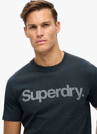 Superdry Bisiklet Yaka Baskılı Lacivert Erkek T-Shirt M1011928A98T_CORE LOGO CITY LOOSE T