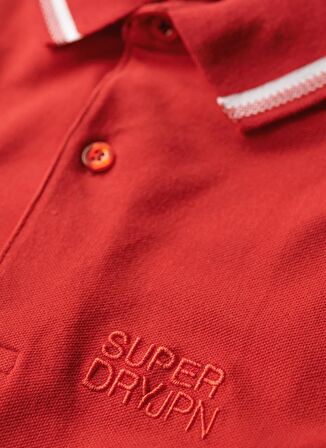Superdry Düz Kırmızı Erkek Polo T-Shirt M1110387AOMG_SPORTSWEAR RELAXED TIP