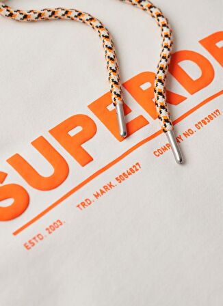 Superdry Kapüşon Yaka Beyaz Erkek Sweatshırt M2013524A1KZ_UTILITY SPORT LOGO LOO