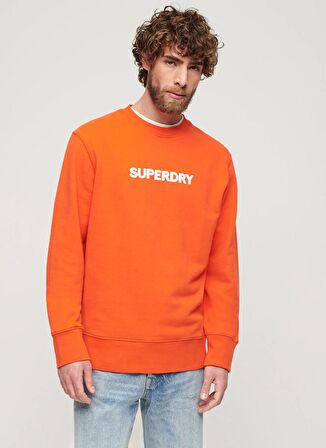 Superdry Bisiklet Yaka Turuncu Erkek Sweatshırt M2013527A2LN_LUXURY SPORT LOOSE FIT