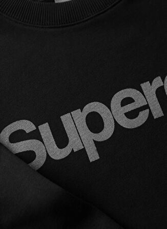 Superdry Bisiklet Yaka Siyah Erkek Sweatshırt M2013593A02A_CORE LOGO CITY LOOSE C