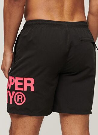 Superdry Siyah Erkek Şort Mayo M3010228A02A_SPORTSWEAR LOGO 17 SW