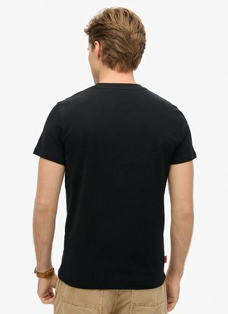Superdry Bisiklet Yaka Siyah Erkek T-Shirt M1011245M-16A_ESSENTIAL LOGO EMB TE