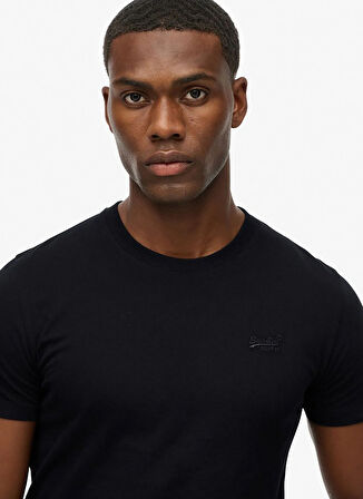 Superdry Bisiklet Yaka Siyah Erkek T-Shirt M1011245M-16A_ESSENTIAL LOGO EMB TE