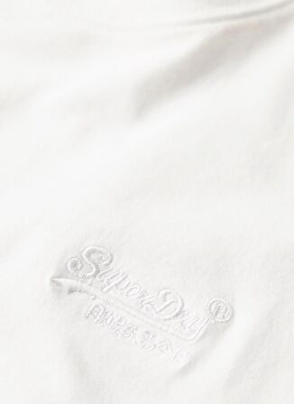 Superdry Bisiklet Yaka Düz Beyaz Erkek T-Shirt M1011245M44C_ESSENTIAL LOGO EMB TEE