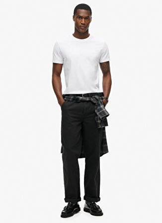 Superdry Bisiklet Yaka Düz Beyaz Erkek T-Shirt M1011245M44C_ESSENTIAL LOGO EMB TEE