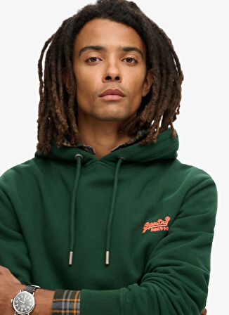 Superdry Kapüşon Yaka Yeşil Erkek Sweatshırt M2013110A27E_ESSENTIAL LOGO HOODIE