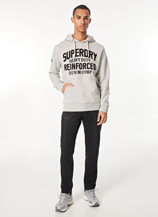Superdry Kapüşon Yaka Bej Erkek Sweatshırt M2013697A1WY_EMBROIDER SCRIPT GRAPH
