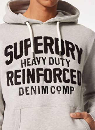 Superdry Kapüşon Yaka Bej Erkek Sweatshırt M2013697A1WY_EMBROIDER SCRIPT GRAPH