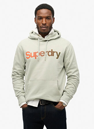 Superdry Kapüşon Yaka Yeşil Erkek Sweatshırt M2013724A2WW_CORE LOGO FADE LOOSE H