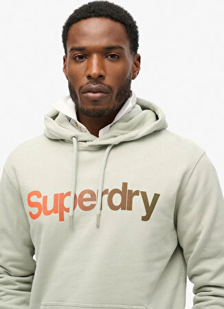 Superdry Kapüşon Yaka Yeşil Erkek Sweatshırt M2013724A2WW_CORE LOGO FADE LOOSE H